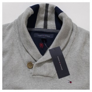 TOMMY HILFIGER SWETER MESKI - SHAWL 